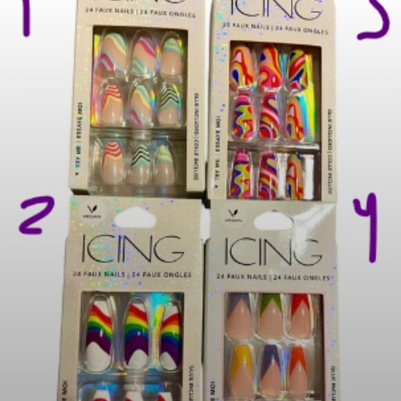 Lot of 20 Press-On Nails (Icing & Claire’s) - Picture 1 of 13